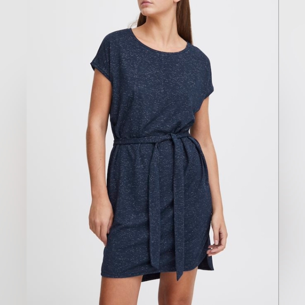 Ichi Ihrebel T-Shirt Dress Navy Blue M